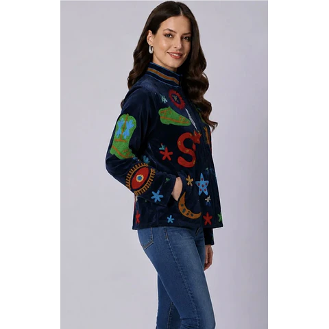 Chaqueta Velvet Bordada