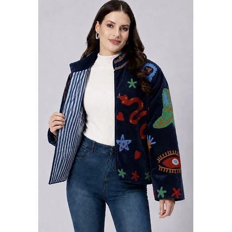 Chaqueta Velvet Bordada