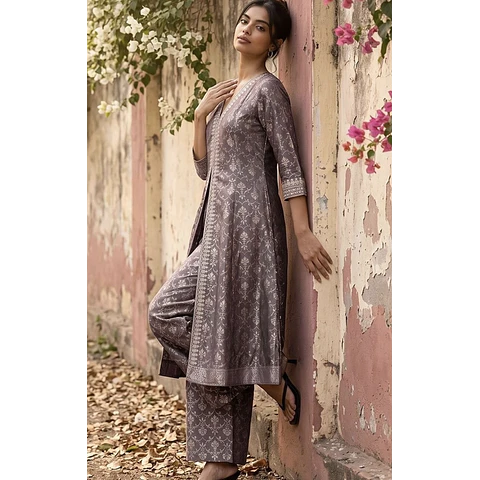 Conjunto Kurta Anarkali Seda