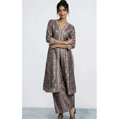 Conjunto Kurta Anarkali Seda