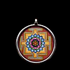 Colgante Sri Yantra Pintado a mano Plata 