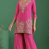 Conjunto Kurta Pantalón Seda Pink 