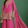 Conjunto Kurta Pantalón Seda Pink 