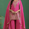 Conjunto Kurta Pantalón Seda Pink 