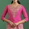 Conjunto Kurta Pantalón Seda Pink 