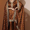 Conjunto Kurta Seda Brocato  Bordado 