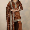 Conjunto Kurta Seda Brocato  Bordado 