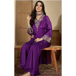 Conjunto Kurta Seda y Pantalón