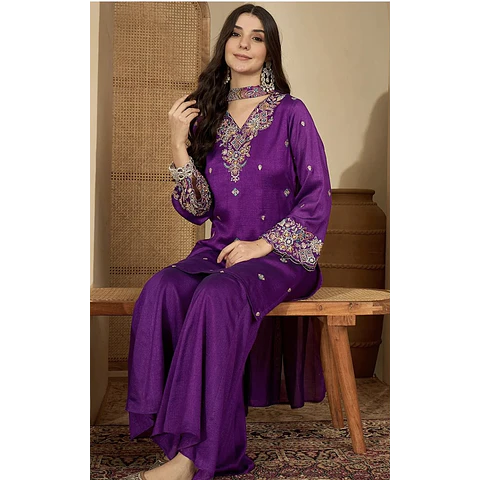 Conjunto Kurta Seda y Pantalón
