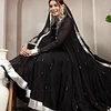 Anarkali Negro Algodón