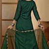 Conjunto Verde Seda Kurta y Pantalón 