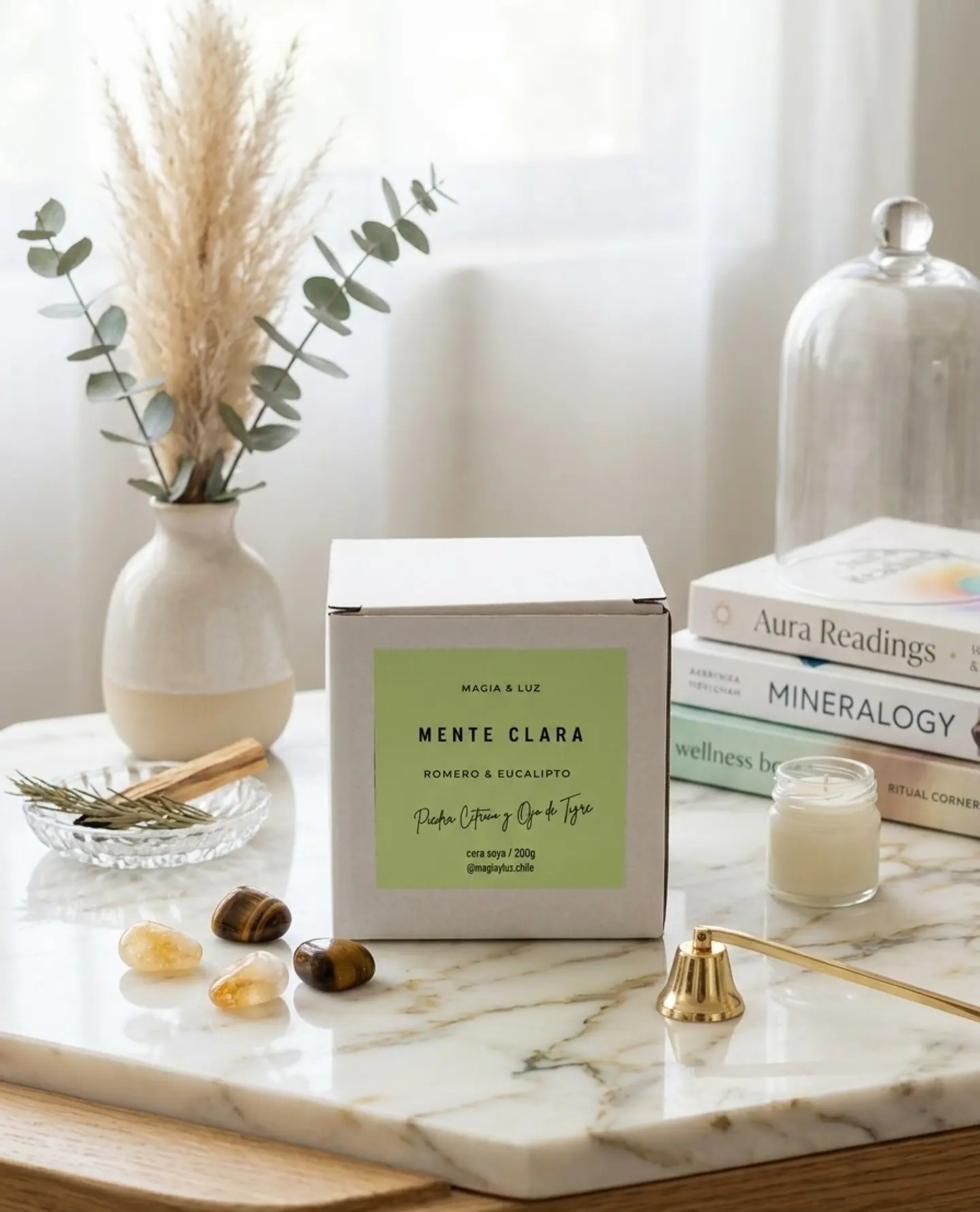 Vela Terapeutica Romero Mente Clara 100% soya 4