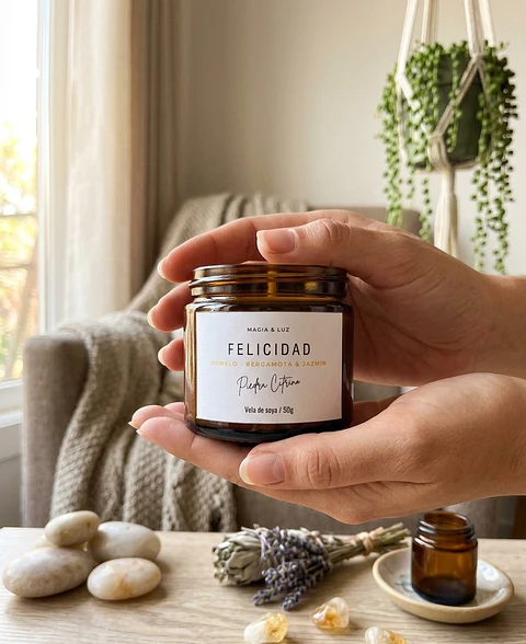 Vela Terapeutica Pomelo Felicidad 100% soya 50g