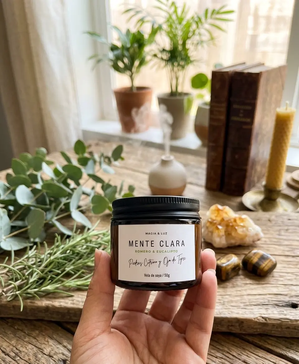 Vela Terapeutica Romero Mente Clara 100% soya 50g 1