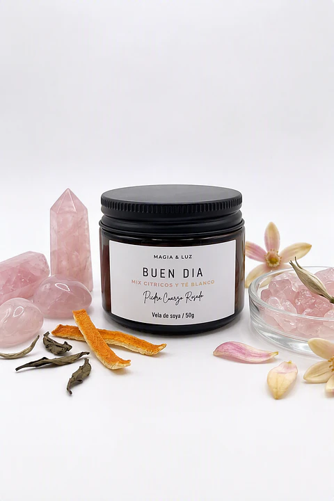 Vela Terapeutica Te Blanco Buen Día 100% soya 50g
