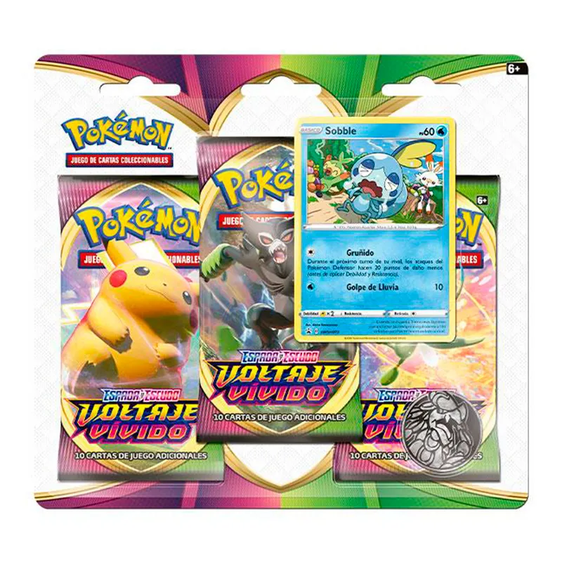 Pack 3 Sobres Pokémon Vivid Voltage - Sobble (ESPAÑOL)