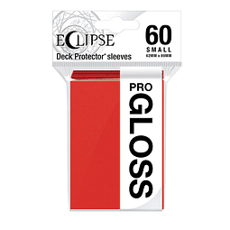 Protector Small Eclipse Gloss Deck Sleeves (60ct) - Rojo