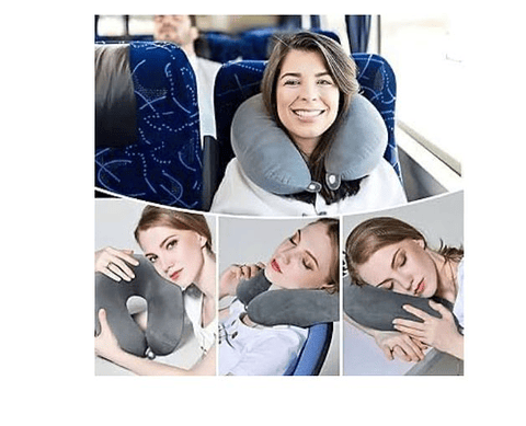 Almohada de Viaje en Forma de U - Gris Claro