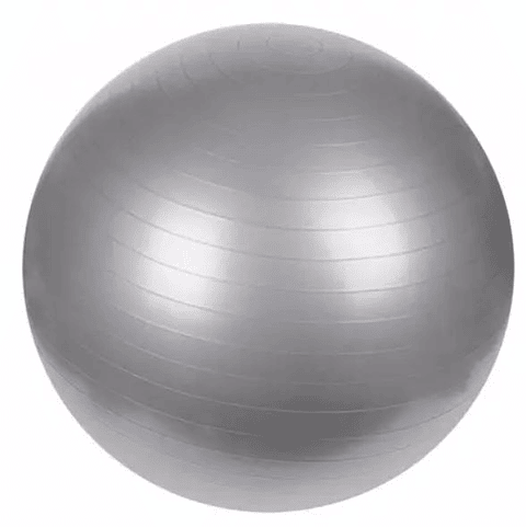 Pelota de Pilates 55 cm con Bomba - Antideslizante y Antiestallido - GRIS
