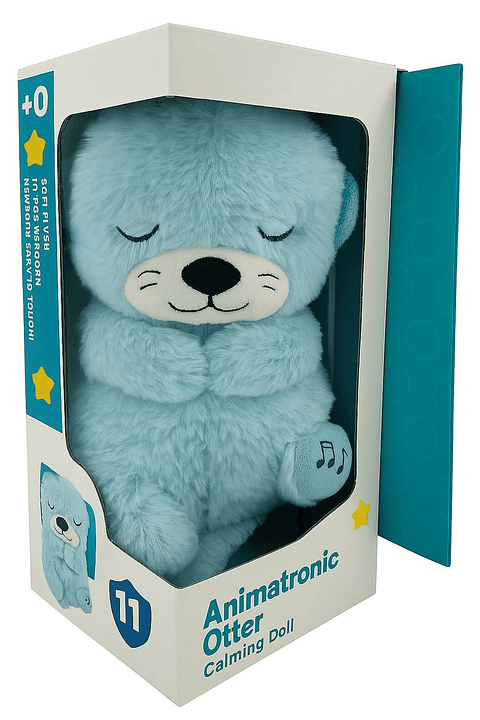 Peluche Nutria Animatrónica con Luz y Sonido Relajante