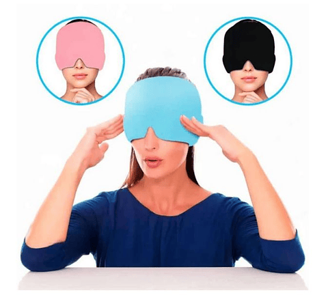 Gorro Compresa de Gel Terapéutico para Migraña - AZUL