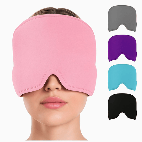 Gorro Compresa de Gel Terapéutico para Migraña - ROSADO