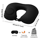 Almohada viajera inflable + Kit - Negro - Miniatura 1