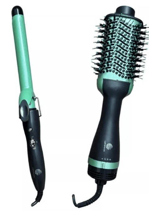 Combo Cepillo Secador y Pinza Rizadora Aguacate  Brillo suavidad y estilo en un solo combo