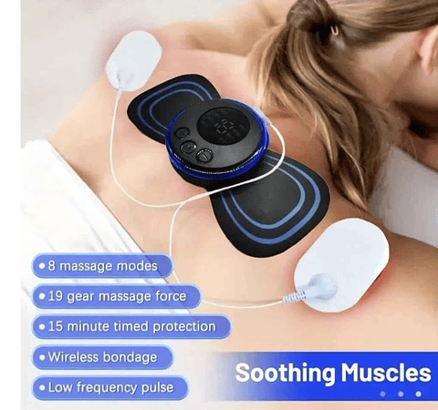 Electroestimulador Muscular Digital Portátil con 19 Niveles de Intensidad y Apagado Automático – Alivio del Dolor y Relajación