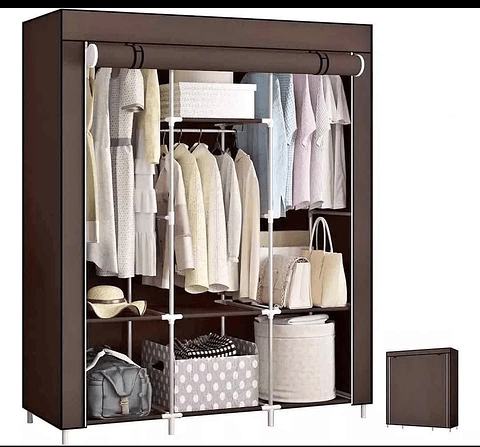 Clóset Armable de 3 Módulos con Cubierta Organizador de Ropa y Accesorios gris o negro