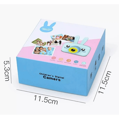 Mini Cámara Digital 1080P  Diseño Conejito azul