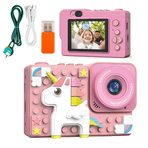 Cámara Digital Infantil HD 1080P con Juegos y Grabadora de Voz