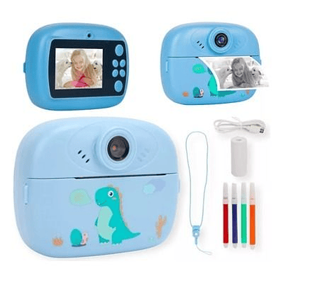 Cámara Impresora Infantil con Diseño de Dinosaurio