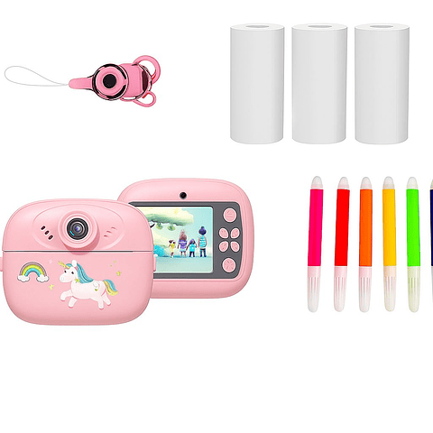 Cámara Impresora Infantil con Diseño de Unicornio