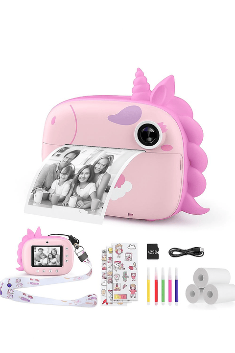 Cámara Impresora Infantil Unicornio Rosado
