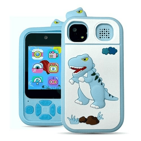 Cámara Infantil en Forma de Celular con Diseño de Dinosaurio