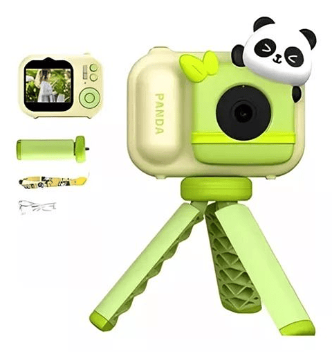 Cámara Infantil Full HD con Trípode y Diseño de Panda