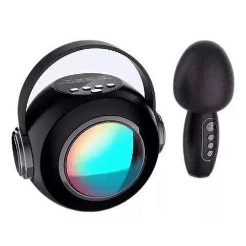 Parlante Karaoke LS-T6 para Niños Micrófono Inalámbrico y Luces LED