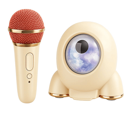 Parlante Karaoke Infantil MC-009 con Micrófono Inalámbrico y Luces LED