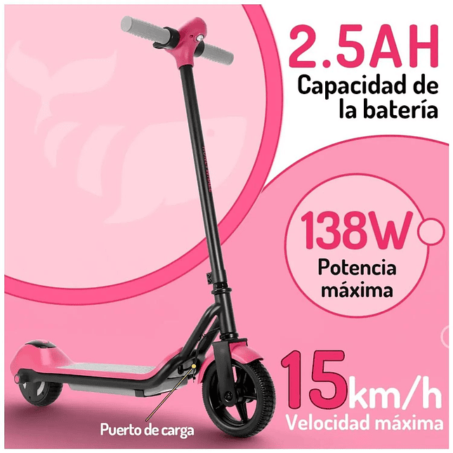 Scooter Eléctrico Infantil con Parlante Bluetooth 2