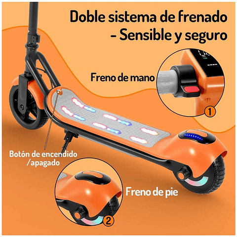 Scooter Eléctrico Infantil con Parlante Bluetooth