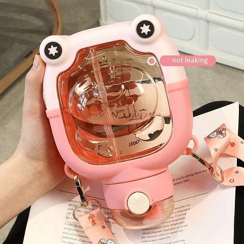 Termo botilito para agua de oso rosado