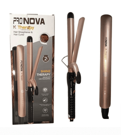 Set de Plancha y Rizadora PRONOVA PRO-2603 K Therapy – 2 en 1