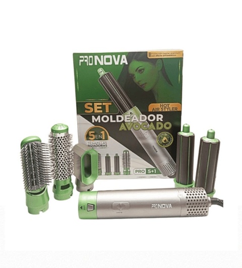 Set Cepillo Moldeador PRONOVA PRO-5 en1 Avocado