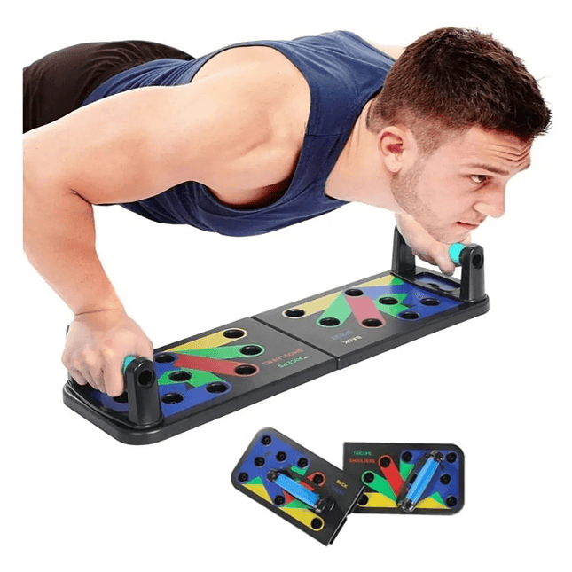 Combo Tabla Push Up Plegable + Bandas Entrenamiento en casa 3