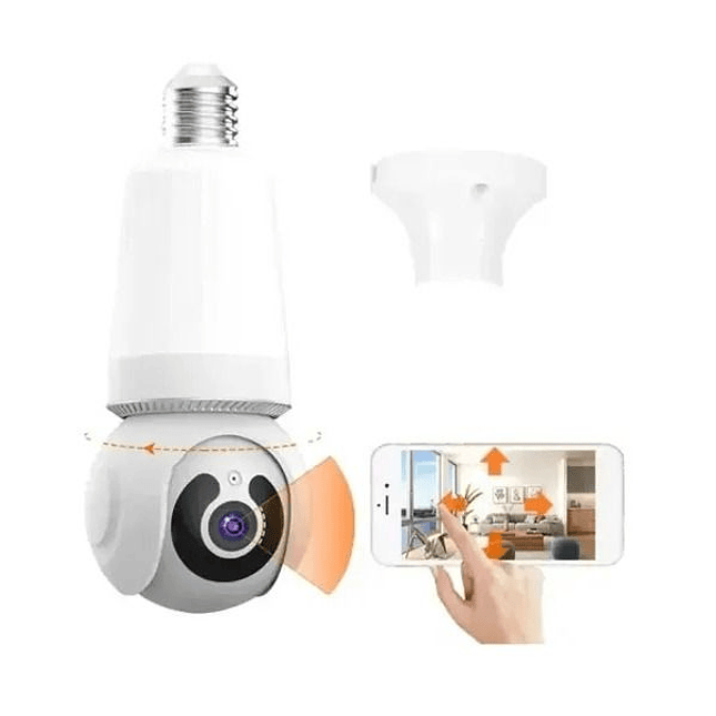 Cámara IP Bombillo con Lámpara  App V380  Visión 360° y Audio Bidireccional 1