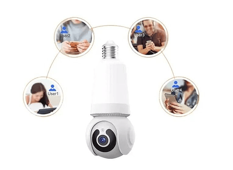 Cámara IP Bombillo con Lámpara  App V380  Visión 360° y Audio Bidireccional