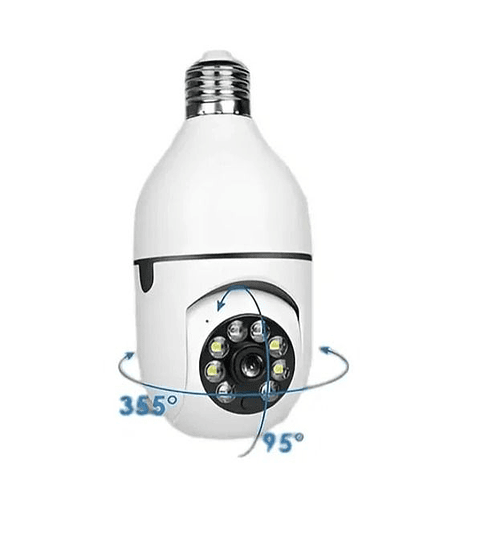 Cámara de Seguridad IP Bombillo  App V380  Giro Motorizado y Visión Nocturna