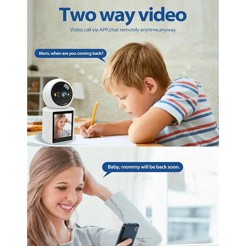 Cámara IP con Pantalla y Videollamada  App V360  Comunicación en Tiempo Real