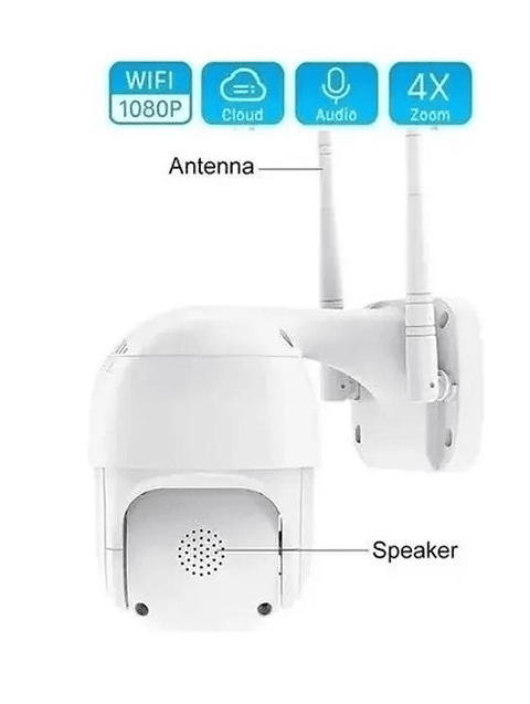 Cámara de Seguridad IP PTZ para Exterior con App Yoosee